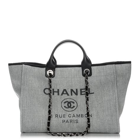 chanel canvas deauville large tote bags|chanel large deauville shopping tote.